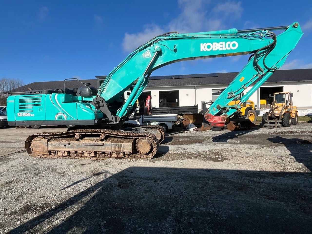 2017 Kobelco SK350 NLC-10 crawler excavator, side view