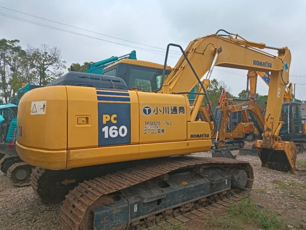 2025 Komatsu PC160 crawler excavator, rear three-quarter view 2025 Komatsu PC160 crawler excavator, rear three-quarter view