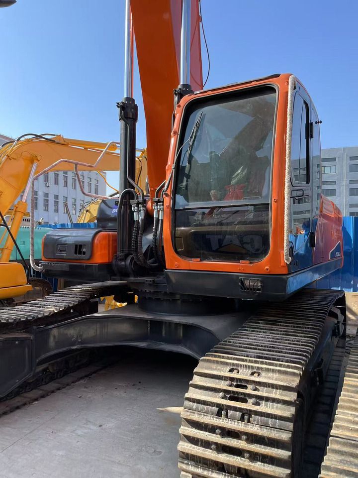 Doosan DX340LC-9C crawler excavator, front three-quarter view Doosan DX340LC-9C crawler excavator, front three-quarter view