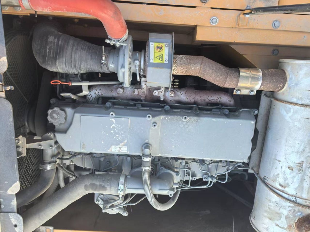 2022 Sany SY365 crawler excavator engine compartment view