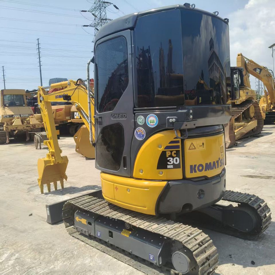 2024 Komatsu PC30MR mini excavator, rear three-quarter view