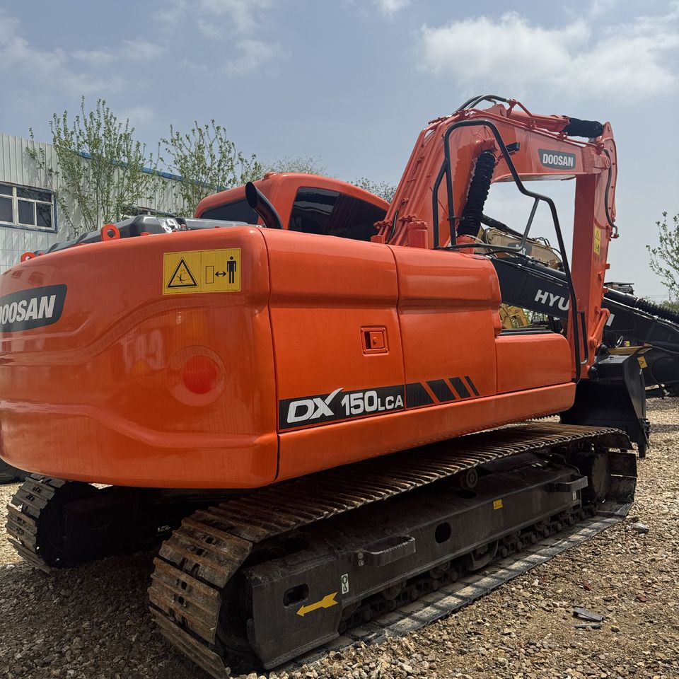 2023 Doosan DX150LCA crawler excavator, rear three-quarter view 2023 Doosan DX150LCA crawler excavator, rear three-quarter view