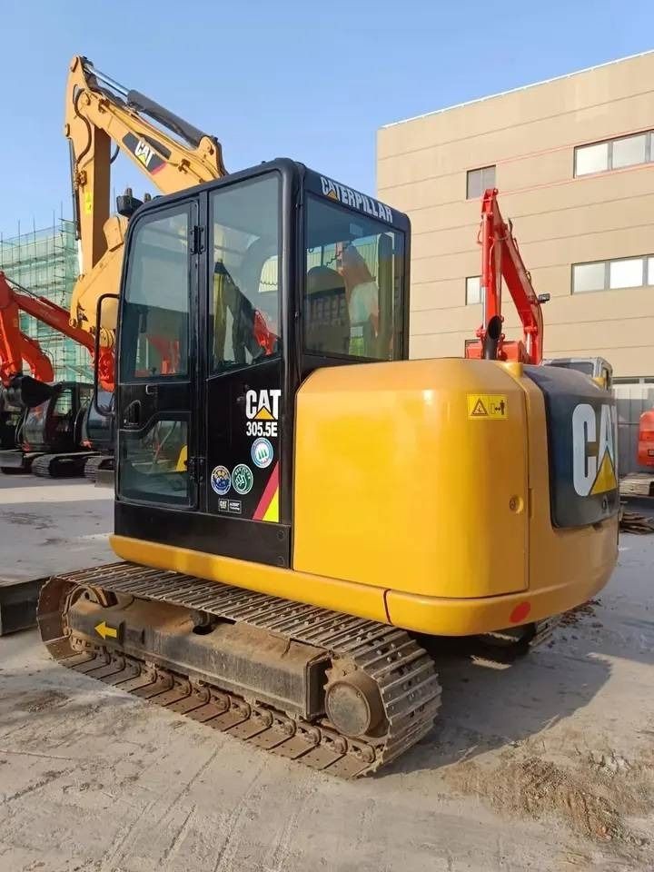 2020 Caterpillar 305.5E mini excavator, rear three-quarter view 2020 Caterpillar 305.5E mini excavator, rear three-quarter view