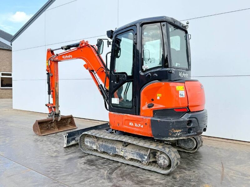 2020 Kubota KX037-4 mini excavator, rear three-quarter view