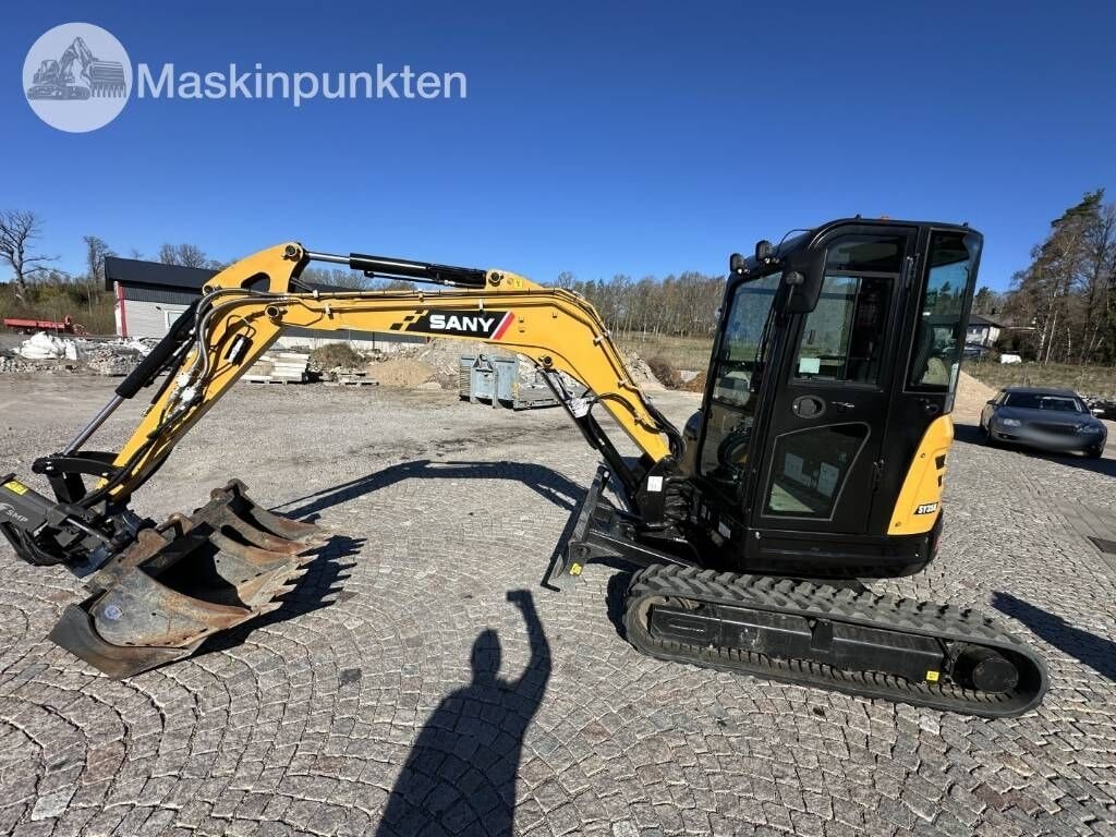 2022 Sany SY35U mini excavator, side view