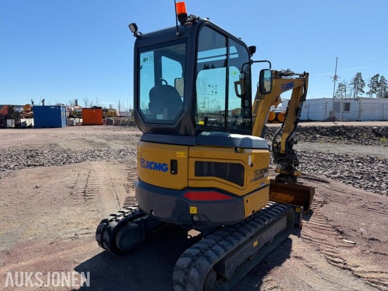 2023 XCMG XE27E minigraver, rear three-quarter view