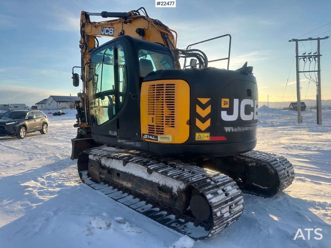 2016 JCB JZ140LC crawler excavator, rear three-quarter view 2016 JCB JZ140LC crawler excavator, rear three-quarter view