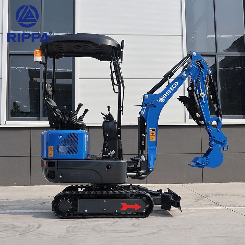2026 Rippa R10 ECO mini excavator, side view 2026 Rippa R10 ECO mini excavator, side view