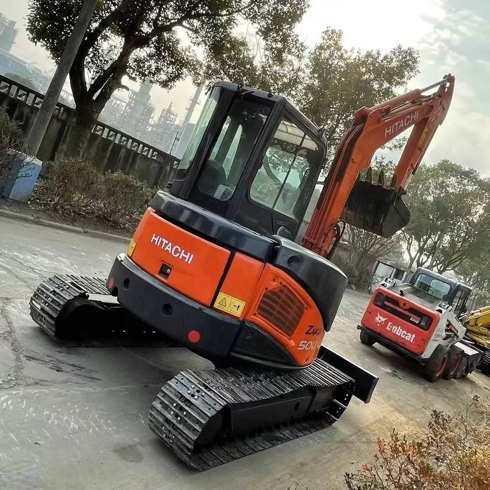 2023 Hitachi ZX50U mini excavator, rear three-quarter view 2023 Hitachi ZX50U mini excavator, rear three-quarter view