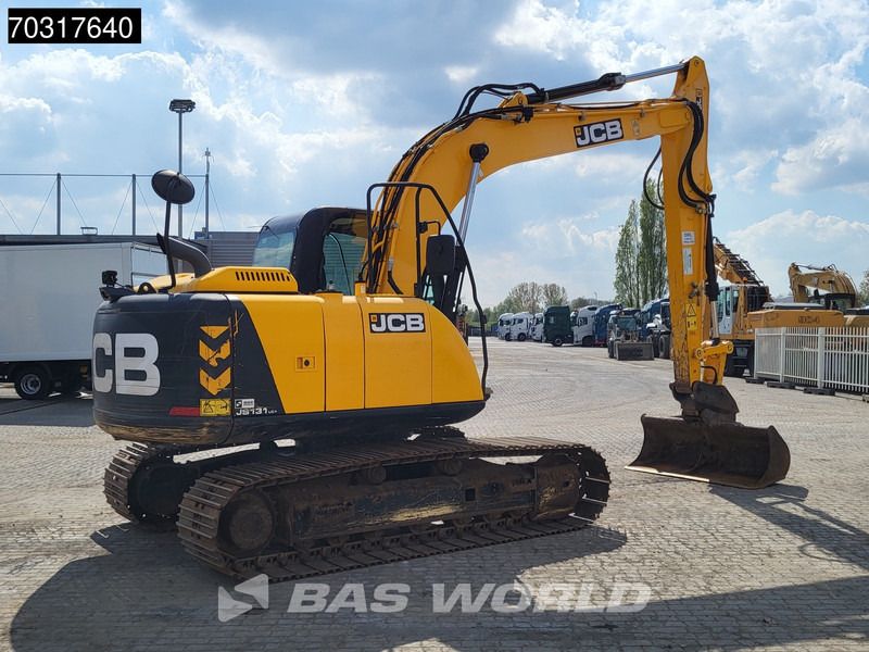 2019 JCB JS131LC crawler excavator, rear three-quarter view 2019 JCB JS131LC crawler excavator, rear three-quarter view