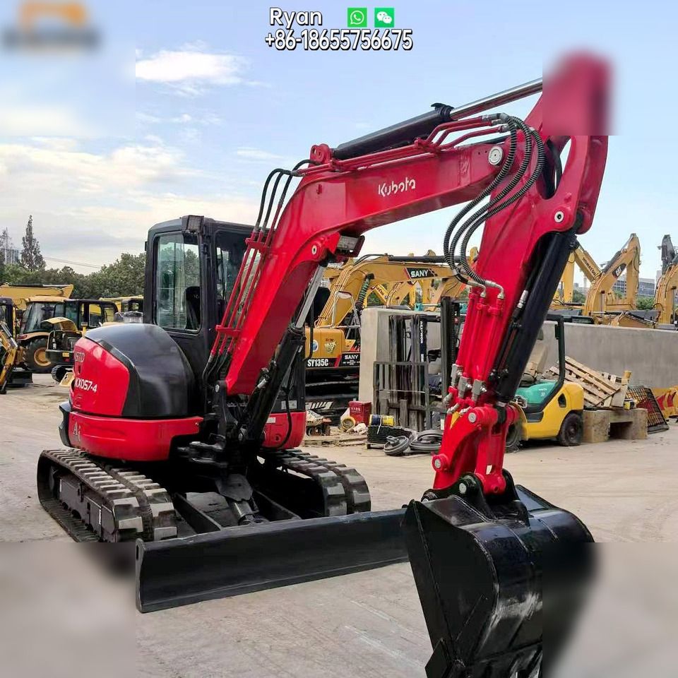 2023 Kubota KX057-4 mini excavator, rear three-quarter view 2023 Kubota KX057-4 mini excavator, rear three-quarter view