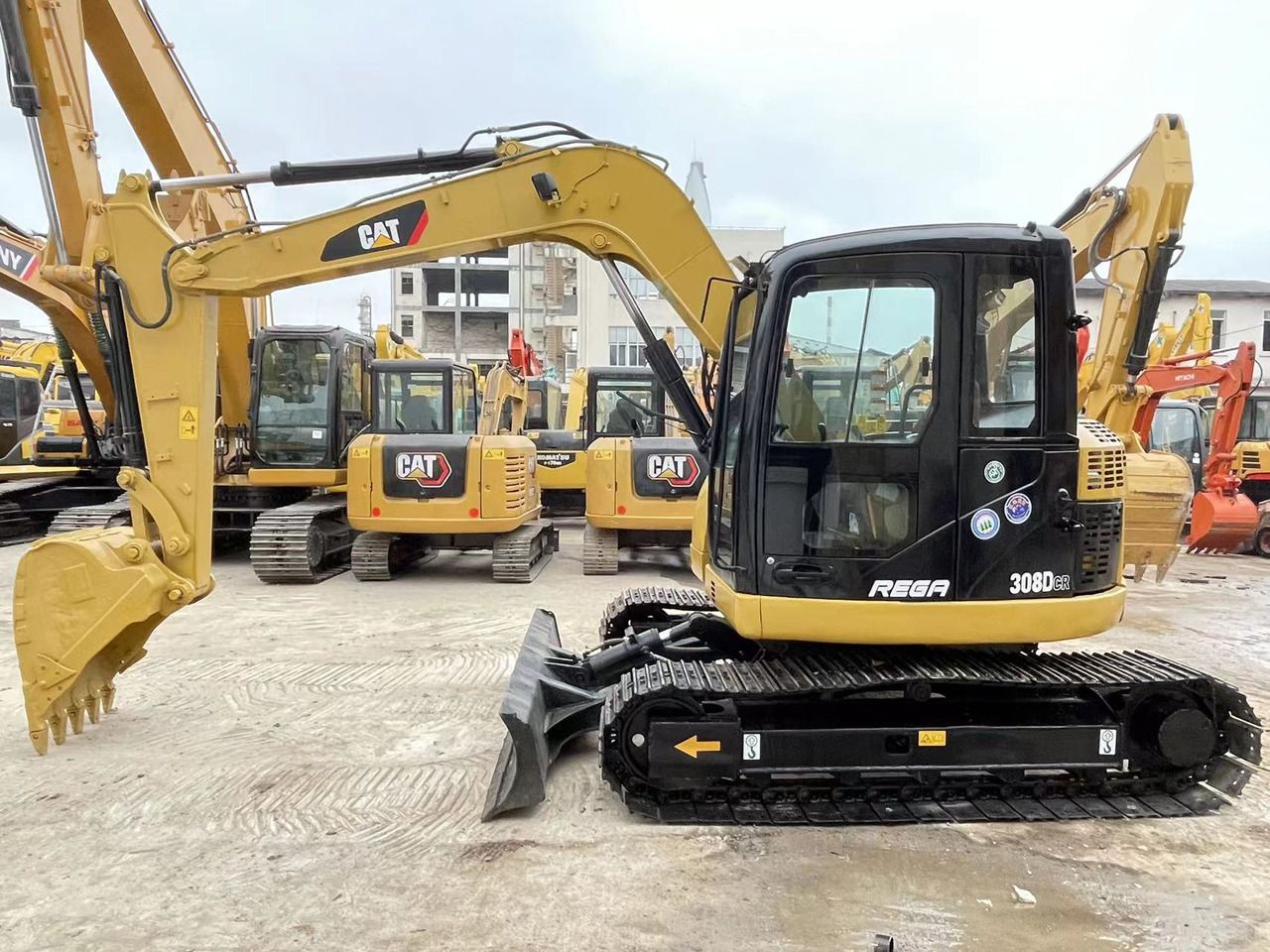 2020 Caterpillar 308DCR mini excavator, side view