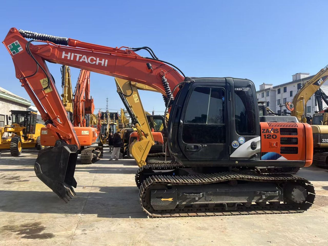 2023 Hitachi Zaxis 120 crawler excavator, side view 2023 Hitachi Zaxis 120 crawler excavator, side view