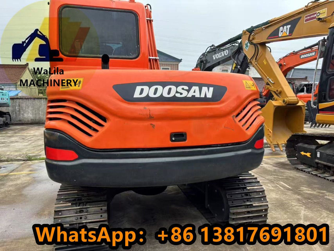 2023 Doosan DX75-9 mini excavator rear view 2023 Doosan DX75-9 mini excavator rear view
