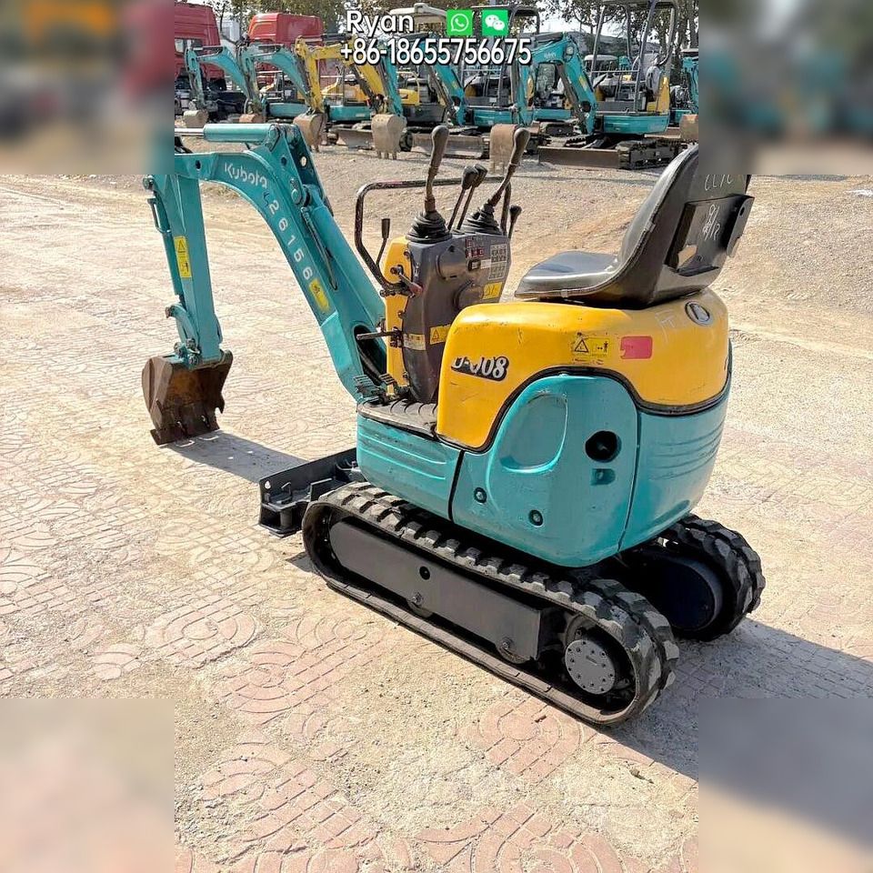 2014 Kubota U-008 mini excavator, rear three-quarter view 2014 Kubota U-008 mini excavator, rear three-quarter view