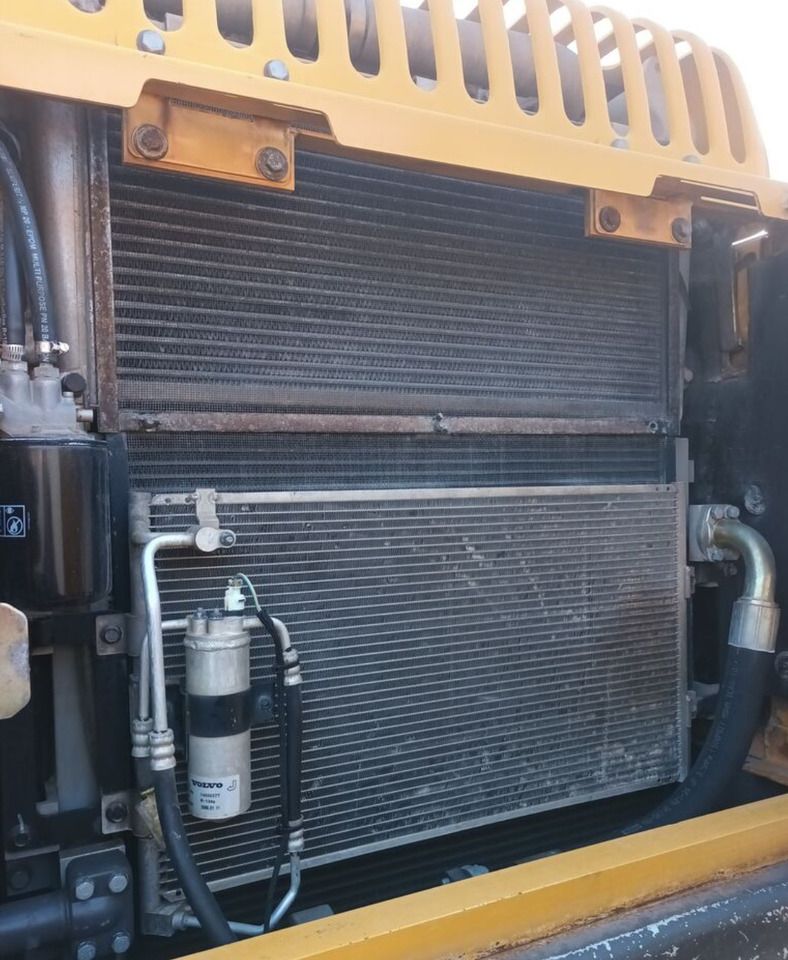 Volvo EC210BNL crawler excavator radiator and cooling system detail Volvo EC210BNL crawler excavator radiator and cooling system detail