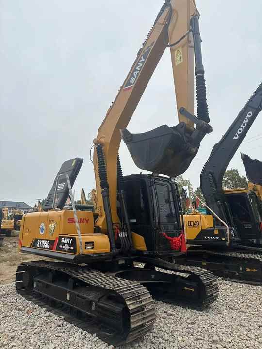 2015 Sany SY155C mini excavator, rear three-quarter view