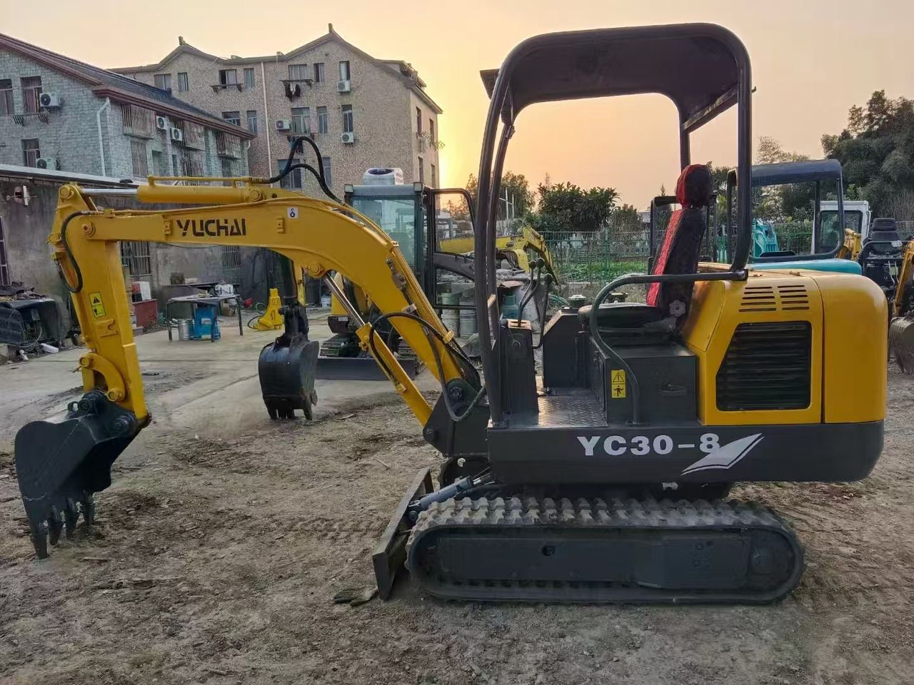 2022 Yuchai YC30-8 mini excavator, side view