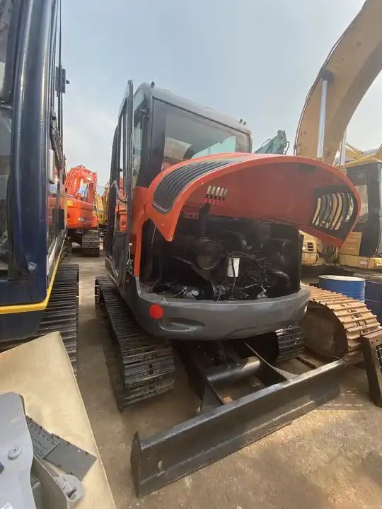 2020 Doosan DX60 crawler excavator with engine compartment open 2020 Doosan DX60 crawler excavator with engine compartment open