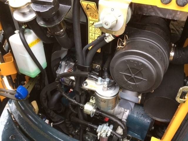 2016 Hyundai R25AK mini excavator engine compartment view