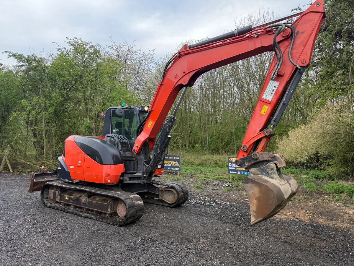 2019 Kubota KX080-4 crawler excavator, side profile view 2019 Kubota KX080-4 crawler excavator, side profile view