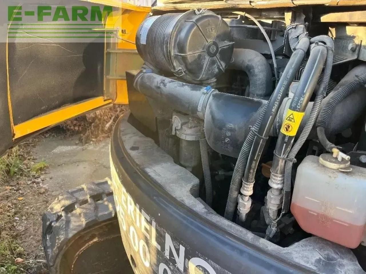 2012 New Holland E50 B SR mini excavator engine compartment view