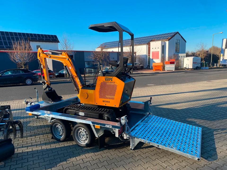 2026 Berger Kraus BK1500JS mini excavator on a trailer 2026 Berger Kraus BK1500JS mini excavator on a trailer