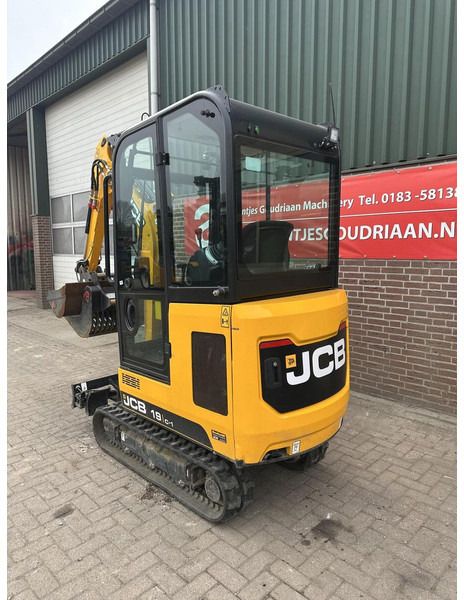 2023 JCB 19C-1 mini excavator rear three-quarter view