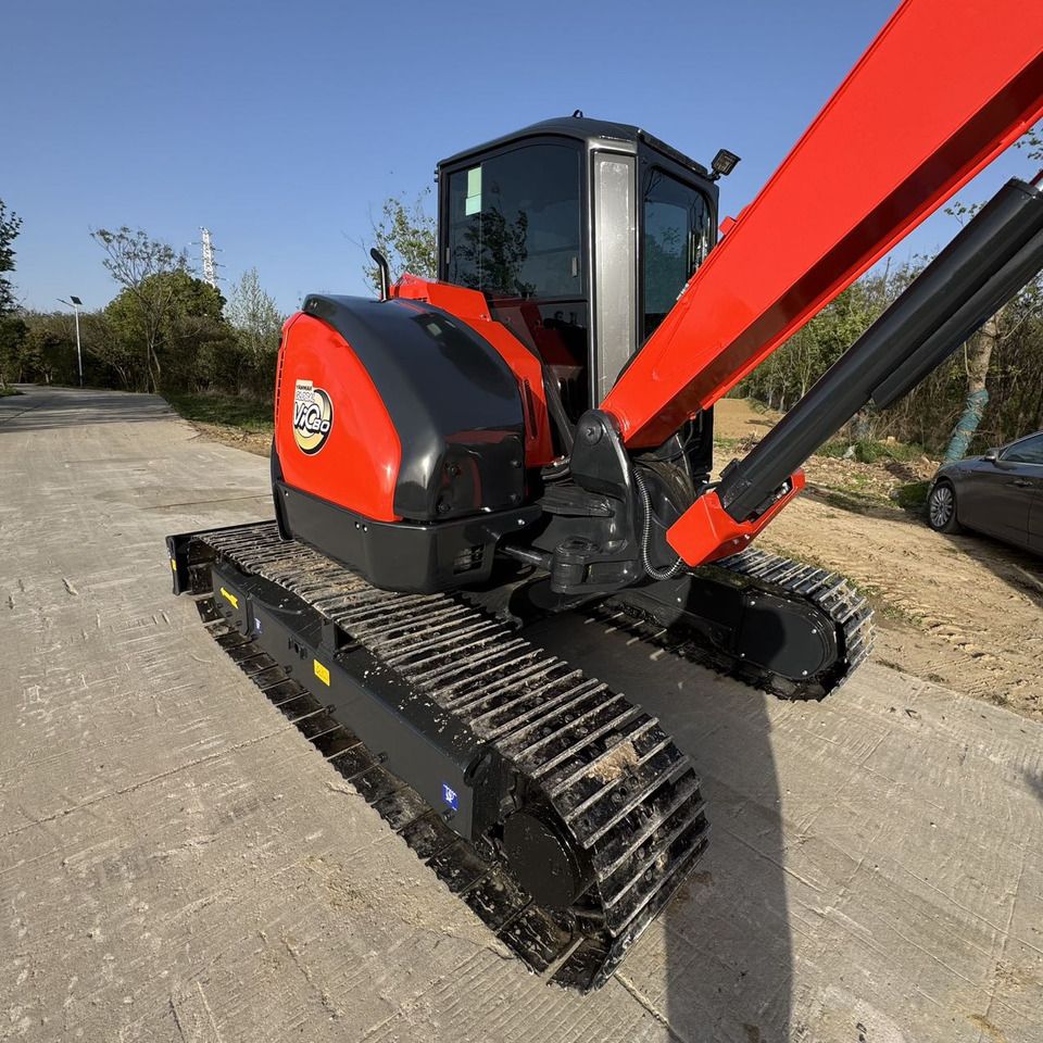 2023 Yanmar VIO80 mini excavator, rear three-quarter view 2023 Yanmar VIO80 mini excavator, rear three-quarter view