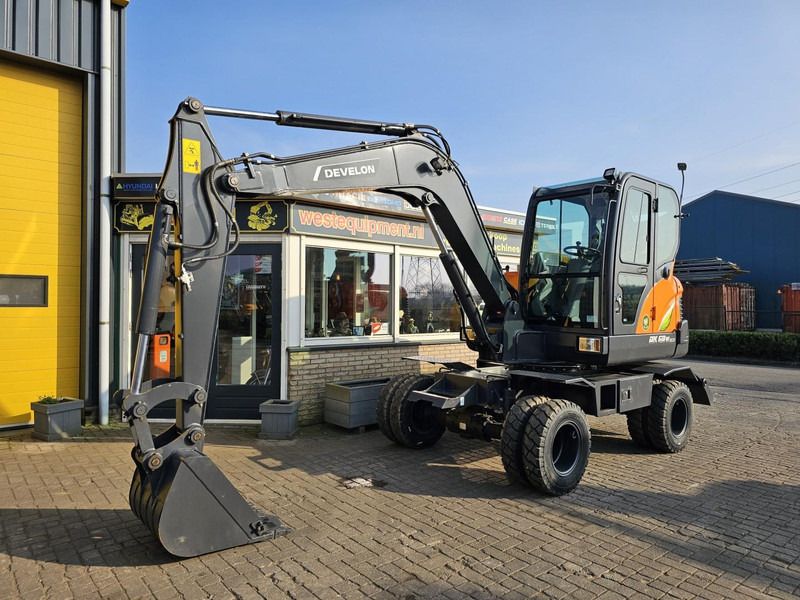 2024 Develon DX60WN ECO-1 wheel excavator, side view