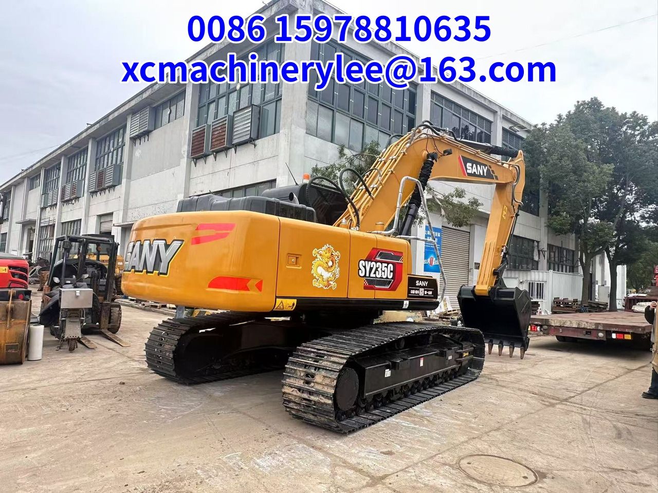 2023 Sany SY235C crawler excavator, rear three-quarter view 2023 Sany SY235C crawler excavator, rear three-quarter view