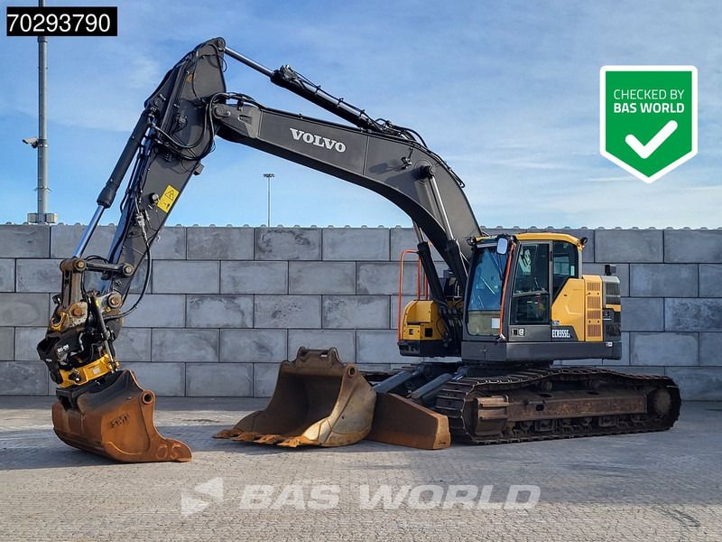 2018 Volvo ECR355E crawler excavator side view