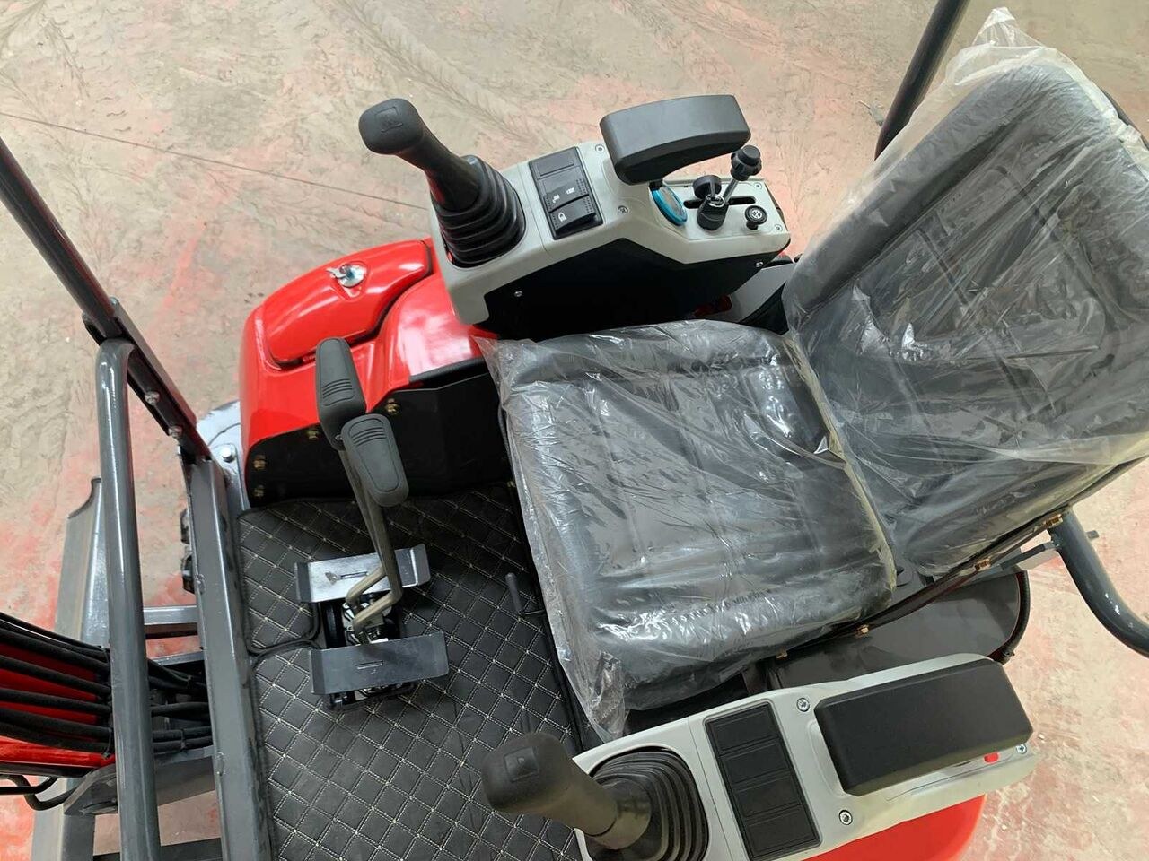 2026 EMS TP18 mini excavator operator station view 2026 EMS TP18 mini excavator operator station view