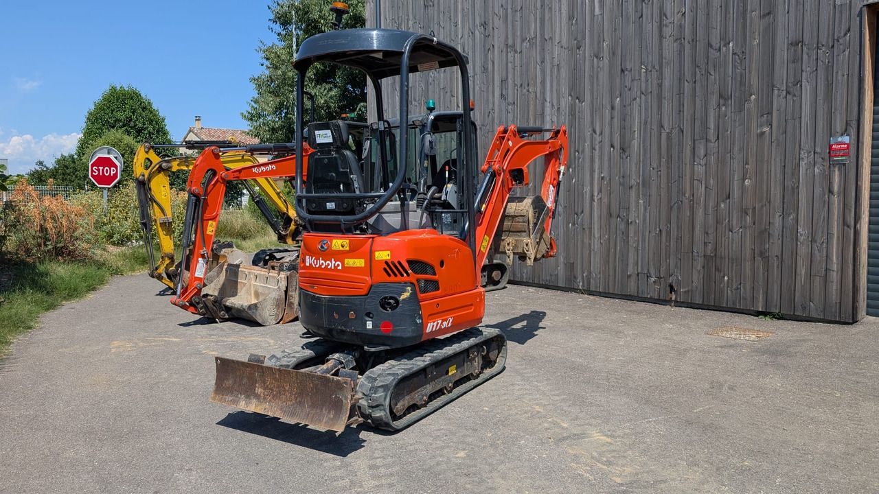 2022 Kubota U17-3 mini excavator, rear three-quarter view