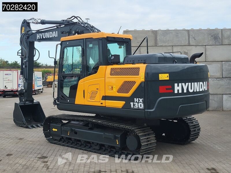 2025 Hyundai HX130 N crawler excavator, rear three-quarter view 2025 Hyundai HX130 N crawler excavator, rear three-quarter view