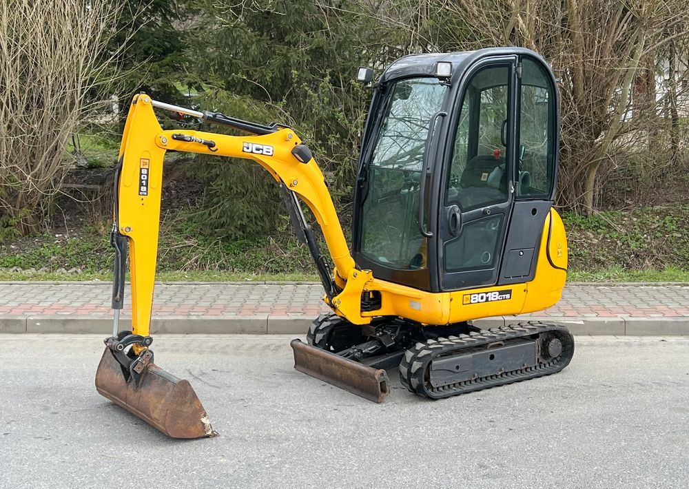2012 JCB 8018 CTS mini excavator, side view
