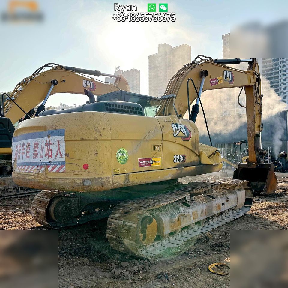 2024 Caterpillar 323GX crawler excavator, rear three-quarter view 2024 Caterpillar 323GX crawler excavator, rear three-quarter view