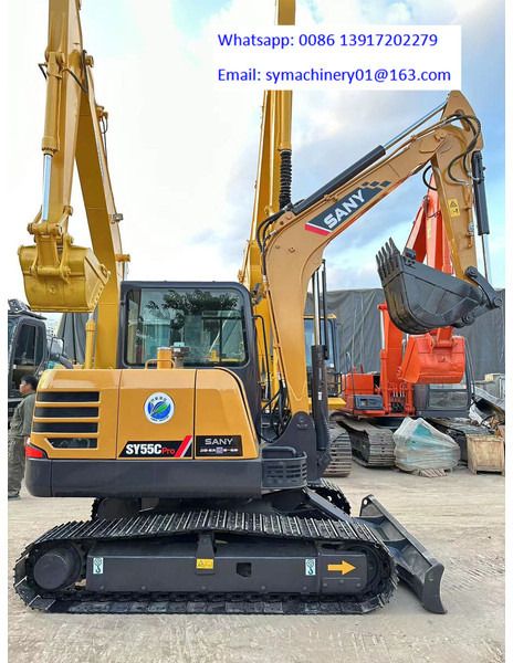 2023 Sany SY55C Pro mini excavator, side profile view