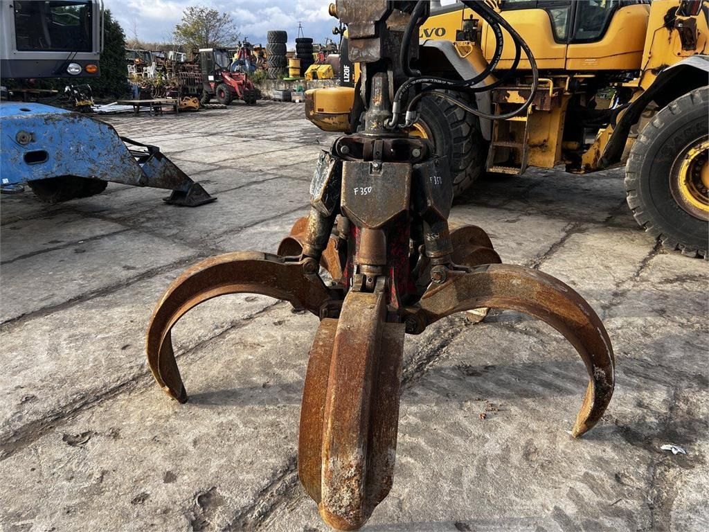 2008 Fuchs MHL350D material handler orange peel grapple attachment