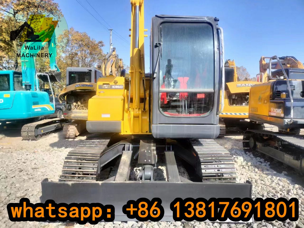 2023 Kobelco SK75 crawler excavator front view