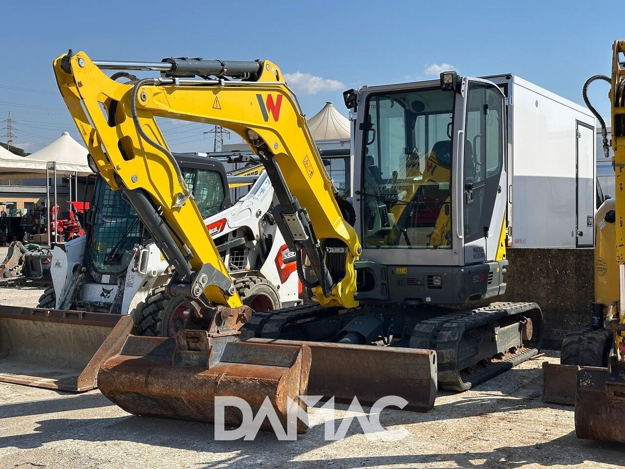 2022 Wacker Neuson EZ50 mini excavator, front three-quarter view 2022 Wacker Neuson EZ50 mini excavator, front three-quarter view
