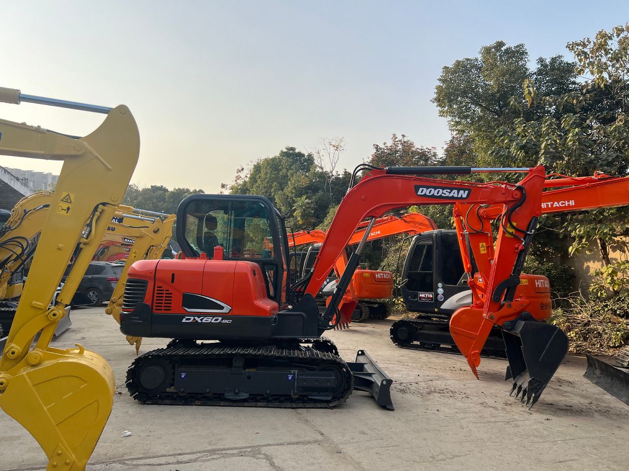 2022 Doosan DX60-9C mini excavator side view