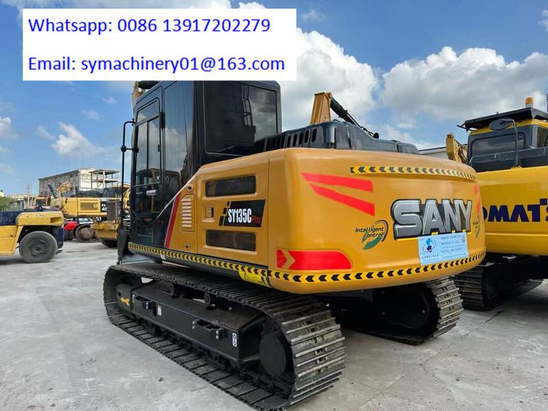 2022 Sany SY135C Pro crawler excavator, rear three-quarter view 2022 Sany SY135C Pro crawler excavator, rear three-quarter view