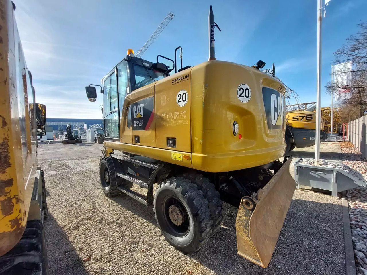 2017 Caterpillar M318F wheel excavator rear three-quarter view 2017 Caterpillar M318F wheel excavator rear three-quarter view