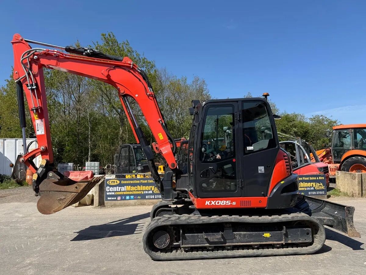 2024 Kubota KX085-5 crawler excavator, side view 2024 Kubota KX085-5 crawler excavator, side view