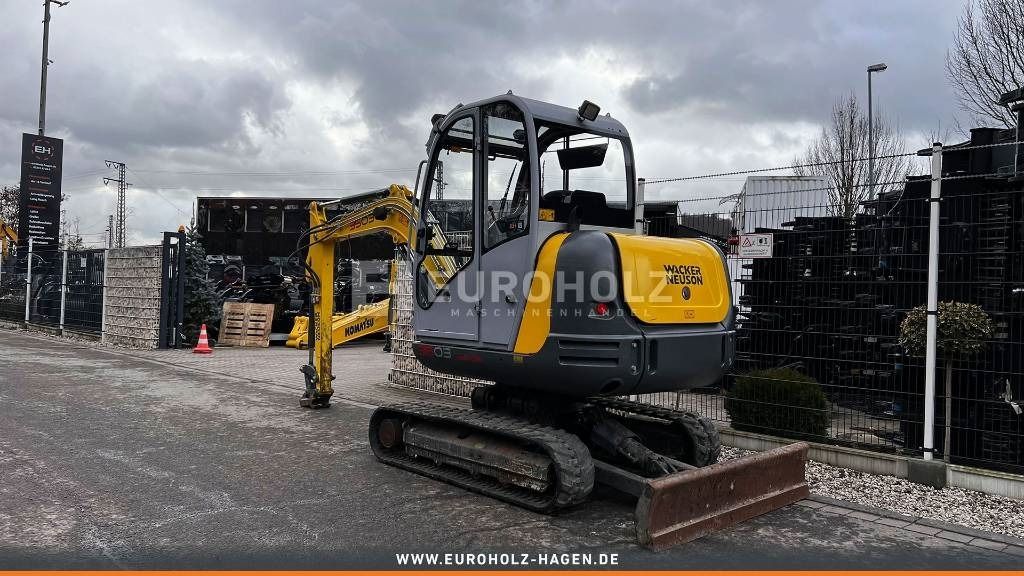 2017 Wacker Neuson 3503 VDS mini excavator, rear three-quarter view 2017 Wacker Neuson 3503 VDS mini excavator, rear three-quarter view