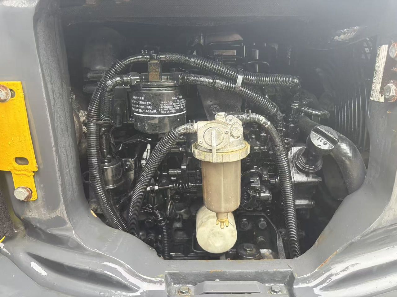 2023 Komatsu PC30MR-3 mini excavator engine compartment view 2023 Komatsu PC30MR-3 mini excavator engine compartment view