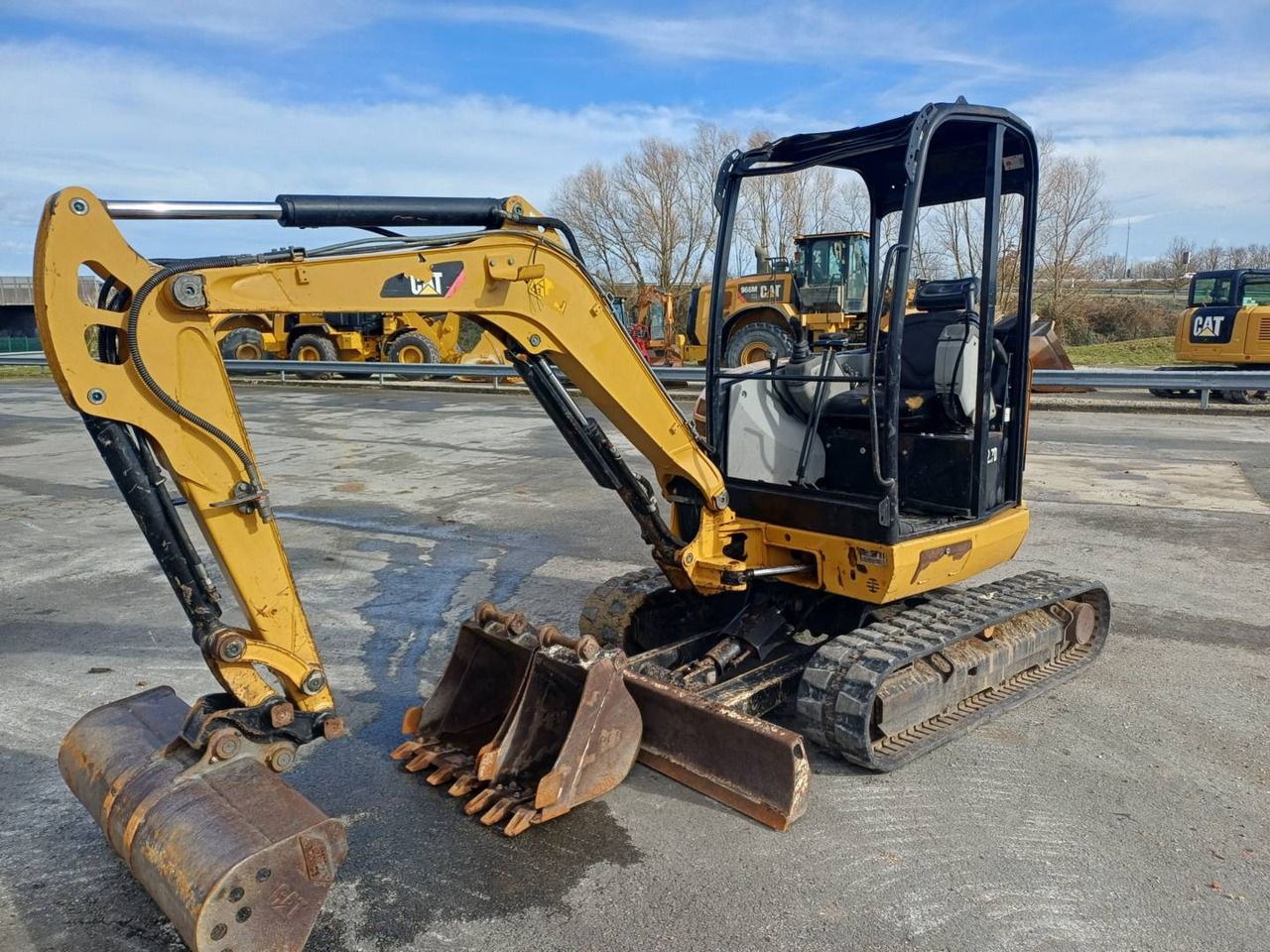 2018 Caterpillar 302.7DCR crawler excavator, side view