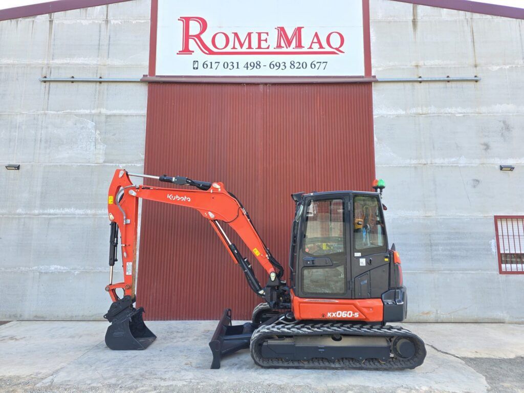 2022 Kubota KX060-5 mini excavator, side view
