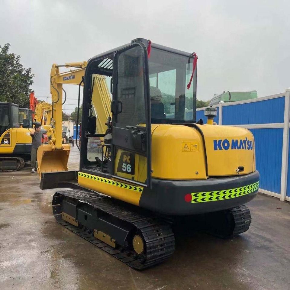 2023 Komatsu PC56-7 mini excavator, rear three-quarter view